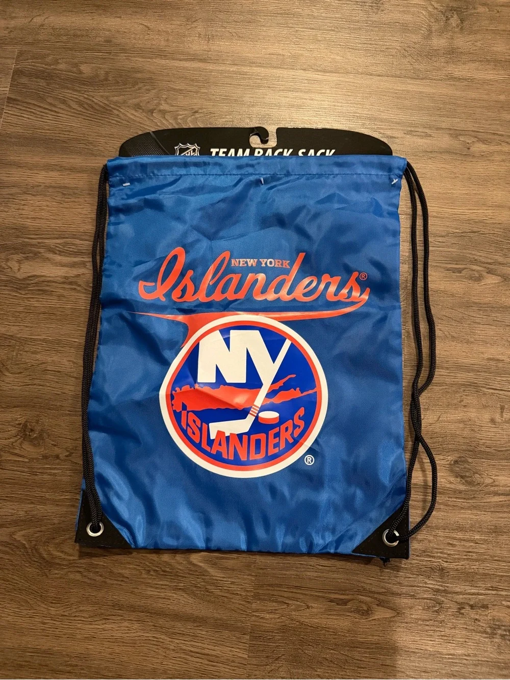 NHL New York Islanders Team Drawstring Blue and Orange Back Sack (BRAND NEW)